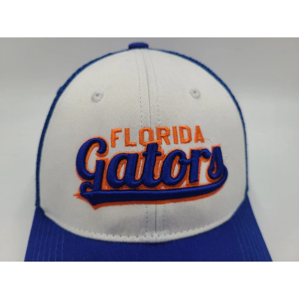 University of Florida Gators Captivating Mesh Snapback Hat Cap NCAA White Blue